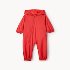 F&F School Unisex Zip Up Puddlesuit in Red