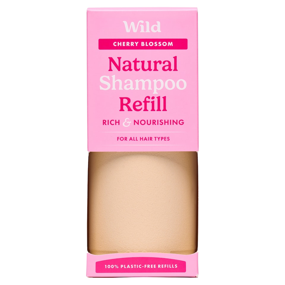 image 1 of Wild Natural Shampoo Refill - Cherry Blossom 350ml