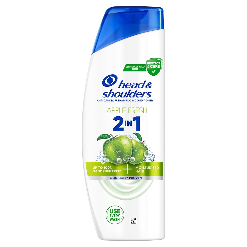 image 1 of Head & Shoulders Apple Fresh 2in1 Anti Dandruff Shampoo, 330ml. Fresh Feeling, Apple Scent