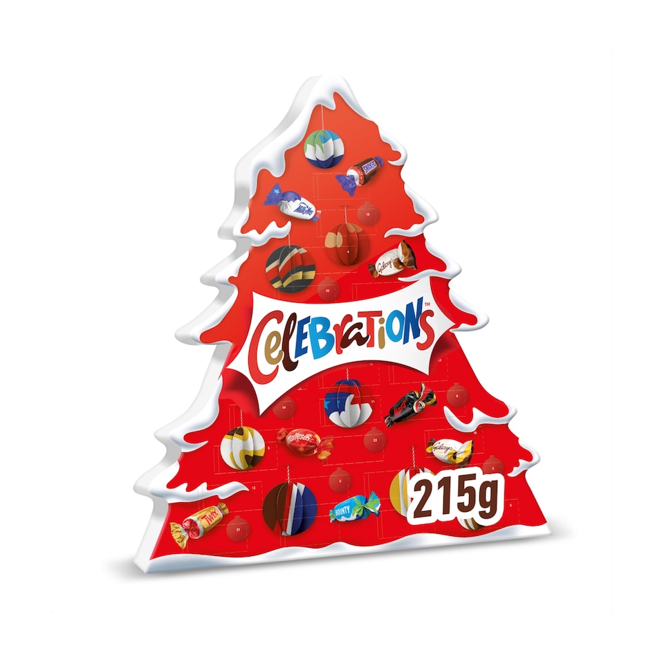 Celebrations Milk Chocolate Christmas Tree Advent Calendar 215g