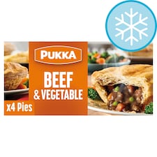 Pukka Beef & Vegetable Puff Pastry Pies 4 Pack