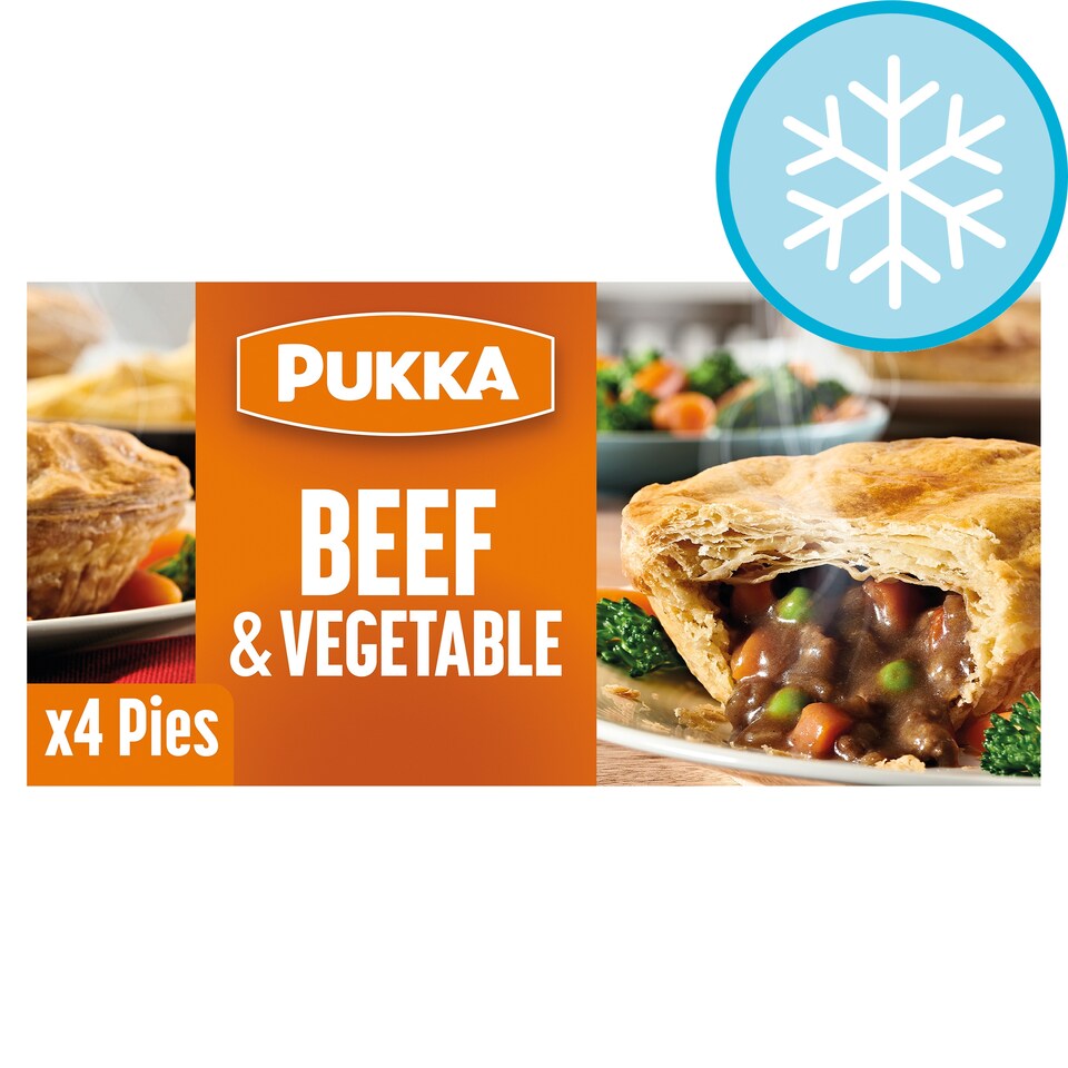 image 1 of Pukka Beef & Vegetable Puff Pastry Pies 4 Pack