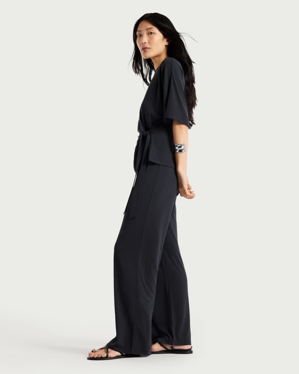image 1 of F&F Wide Leg Co-ord Trousers in Grey
