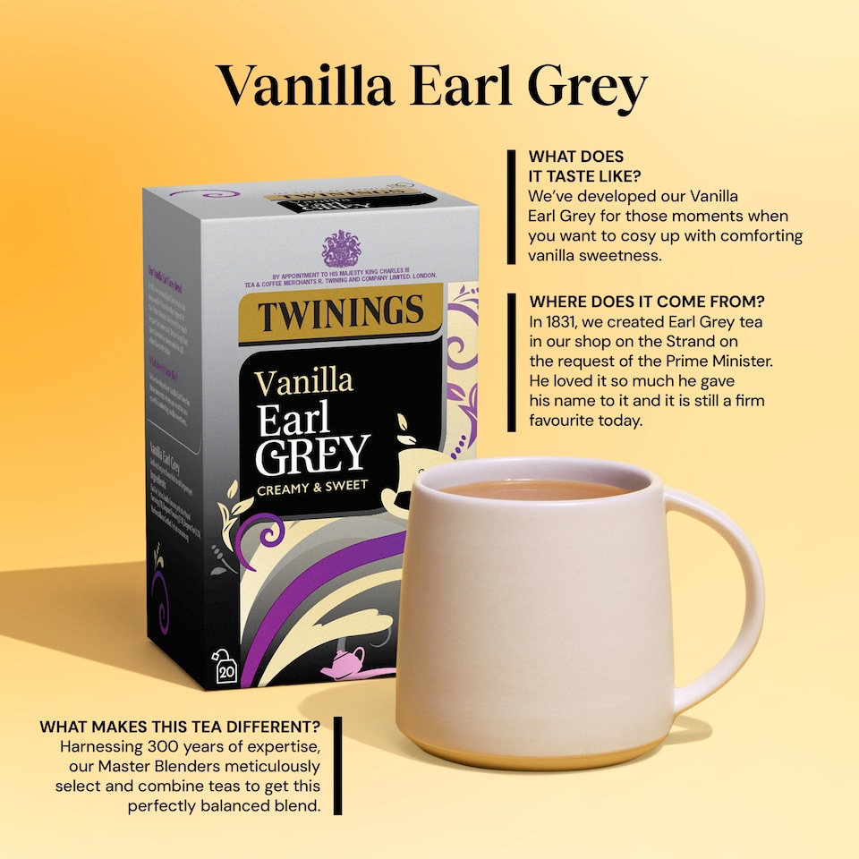 image 1 of Twinings Vanilla Earl Grey 20 teabags 40g