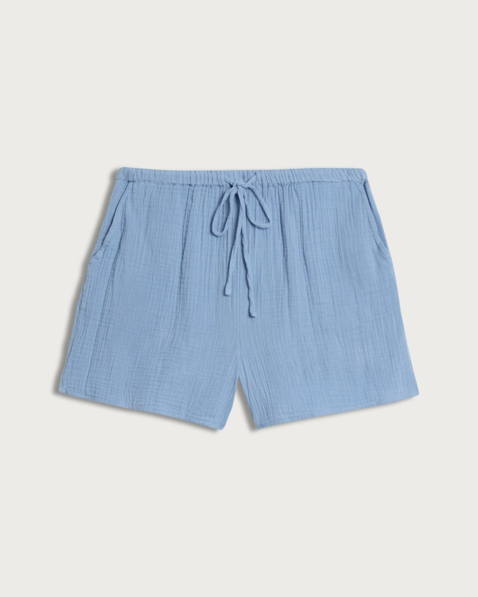 F&F Pure Cotton Double Cloth Shorts in Blue