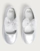 image 2 of F&F Girls Glitter Bow Ballet Flats in Silver