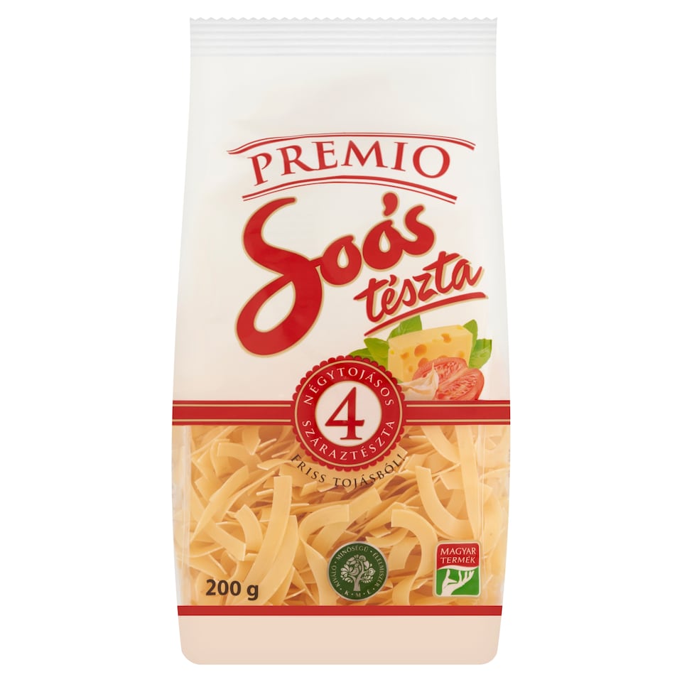 Soós Premio rövidmetélt négytojásos száraztészta 200 g