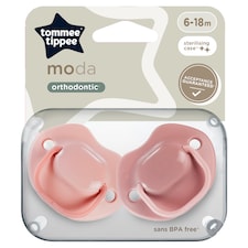 Tommee Tippee Moda Soother, 6-18m, Pack of 2