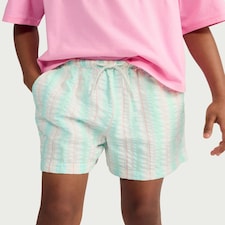 F&F Girls Pure Cotton Striped Shorts in Green