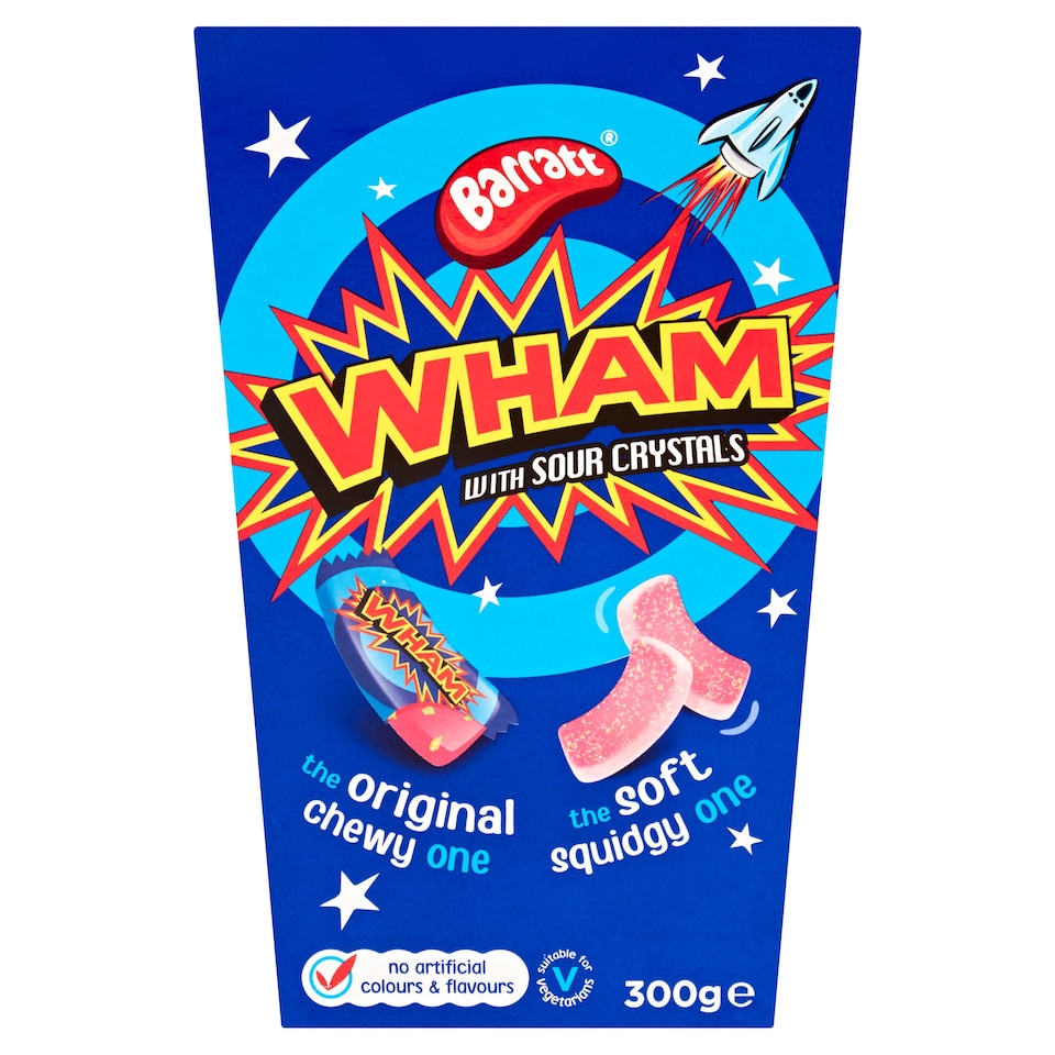 Barratt Wham Chews With Sour Crystals 300G