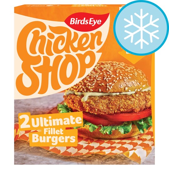 Birds Eye Chicken Shop 2 Ultimate Breaded Chicken Fillet Burgers 227g