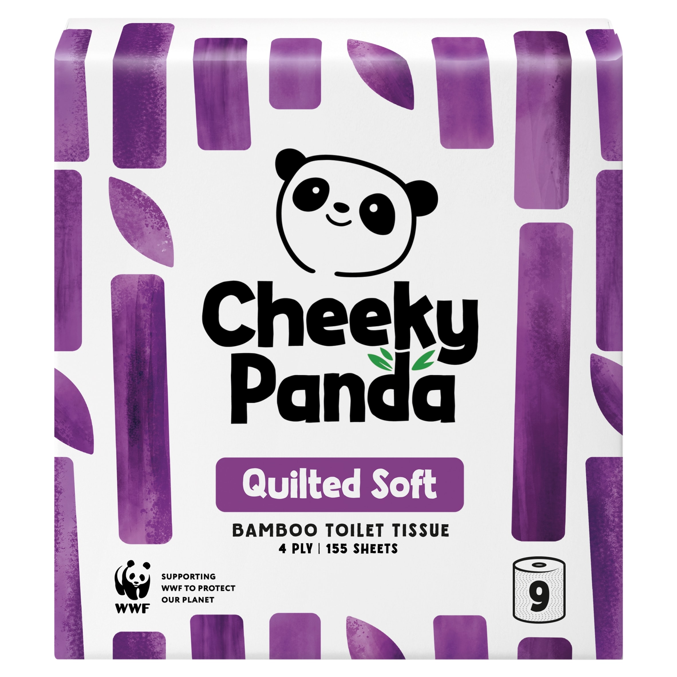 Cheeky Panda Quilted Soft Bamboo 4ply Toilet Tissue 9 rolls