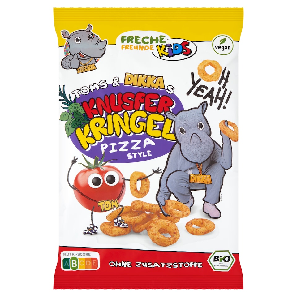 Freche Freunde Kids puffasztott bio pizzás karikák 70 g