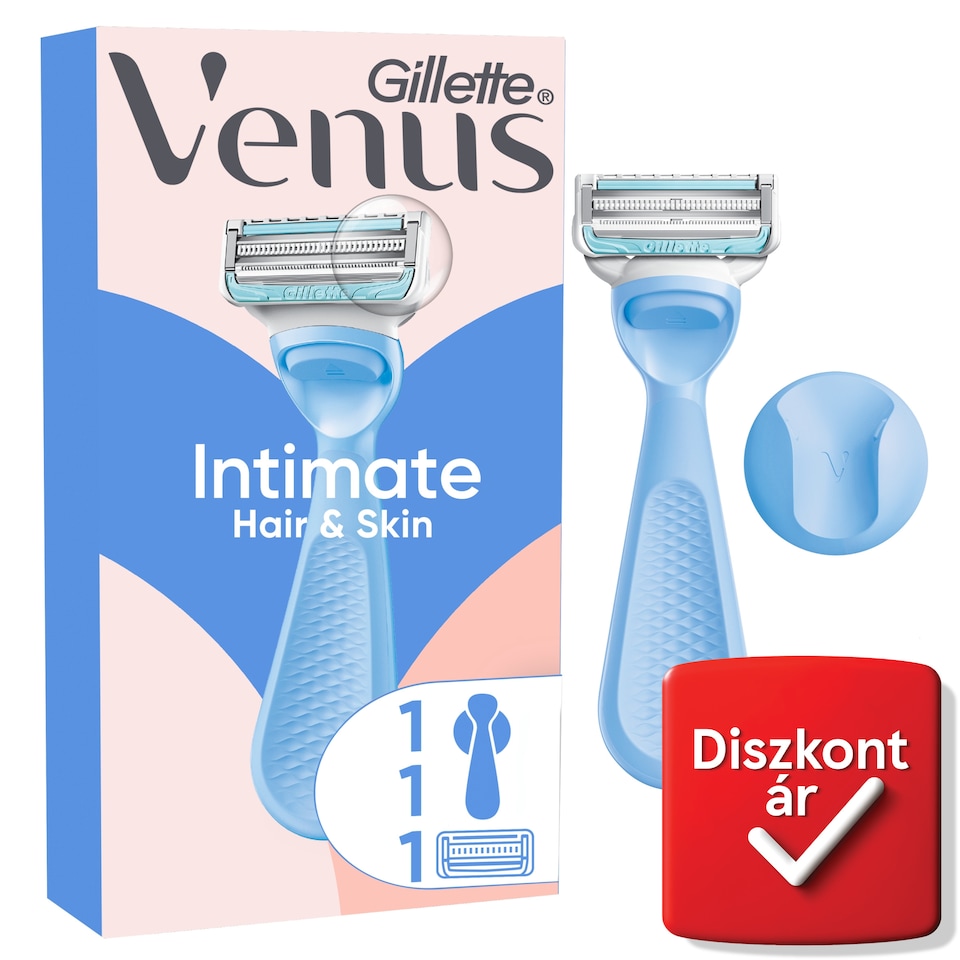 image 1 of Gillette Venus Pubic Hair & Skin Razor + Razor Blade Refill
