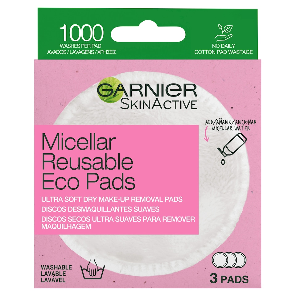 image 1 of Garnier Micellar Make Up Remover Eco Pads 3Pack