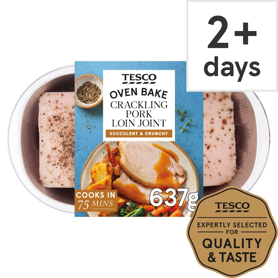Tesco Crackling Pork Loin Joint 637G