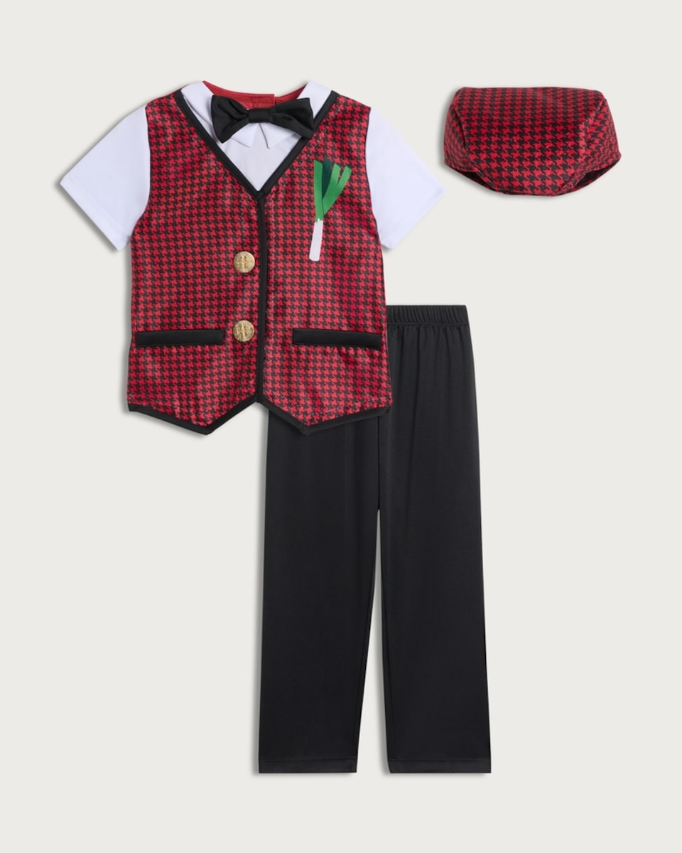 F&F Boys 3-Piece Welsh Fancy Dress Costume in Black