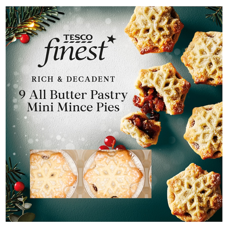 Tesco Finest 9 All Butter Pastry Mini Mince Pies