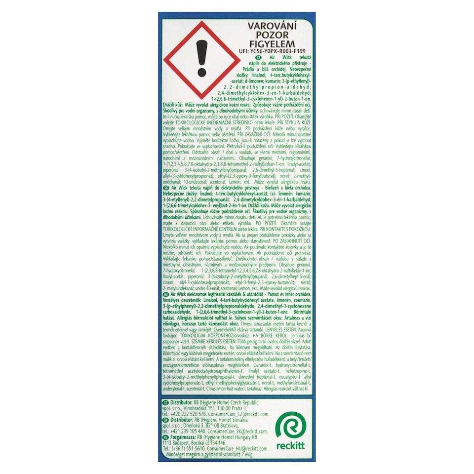 obrázok 1 z Air Wick Essential Oils Elektrický osviežovač vzduchu a náplň bielizeň a biela orchidea 19 ml