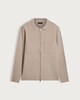 image 4 of The F&F Edit Knitted Pocket Front Zip Up Collared Jacket in Sand