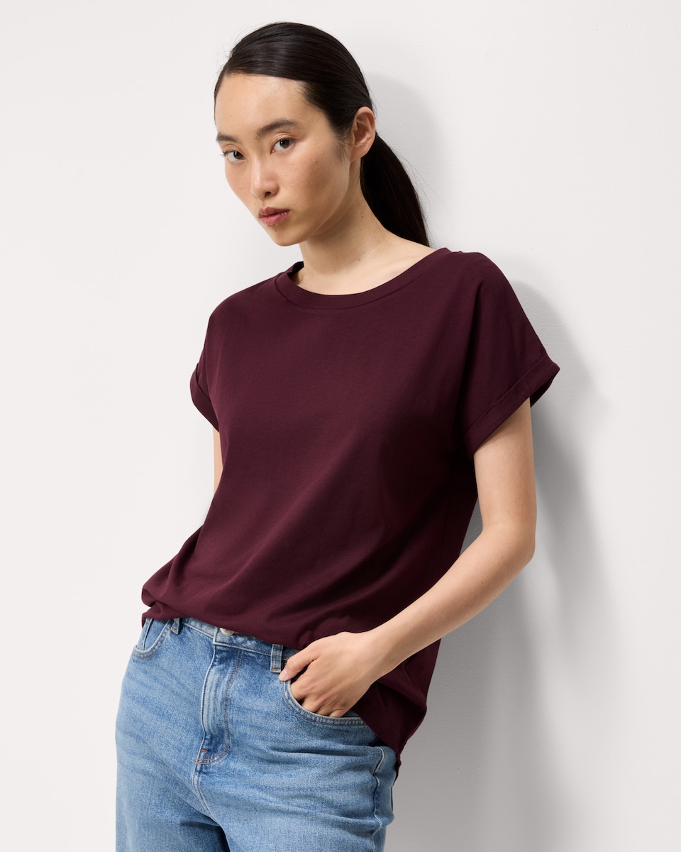 image 1 of F&F Pure Cotton Short Sleeved T-Shirt in Purple