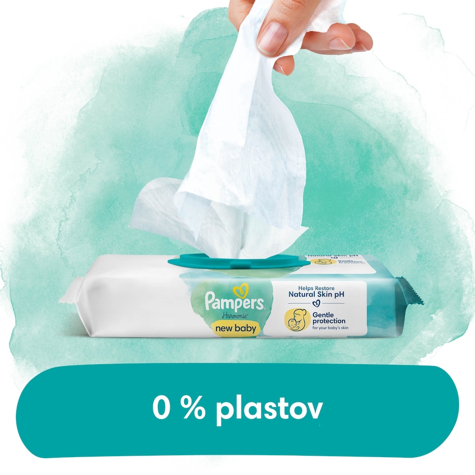 image 1 of Pampers Harmonie New Baby Wipes 4 Packs = 184 Wipes