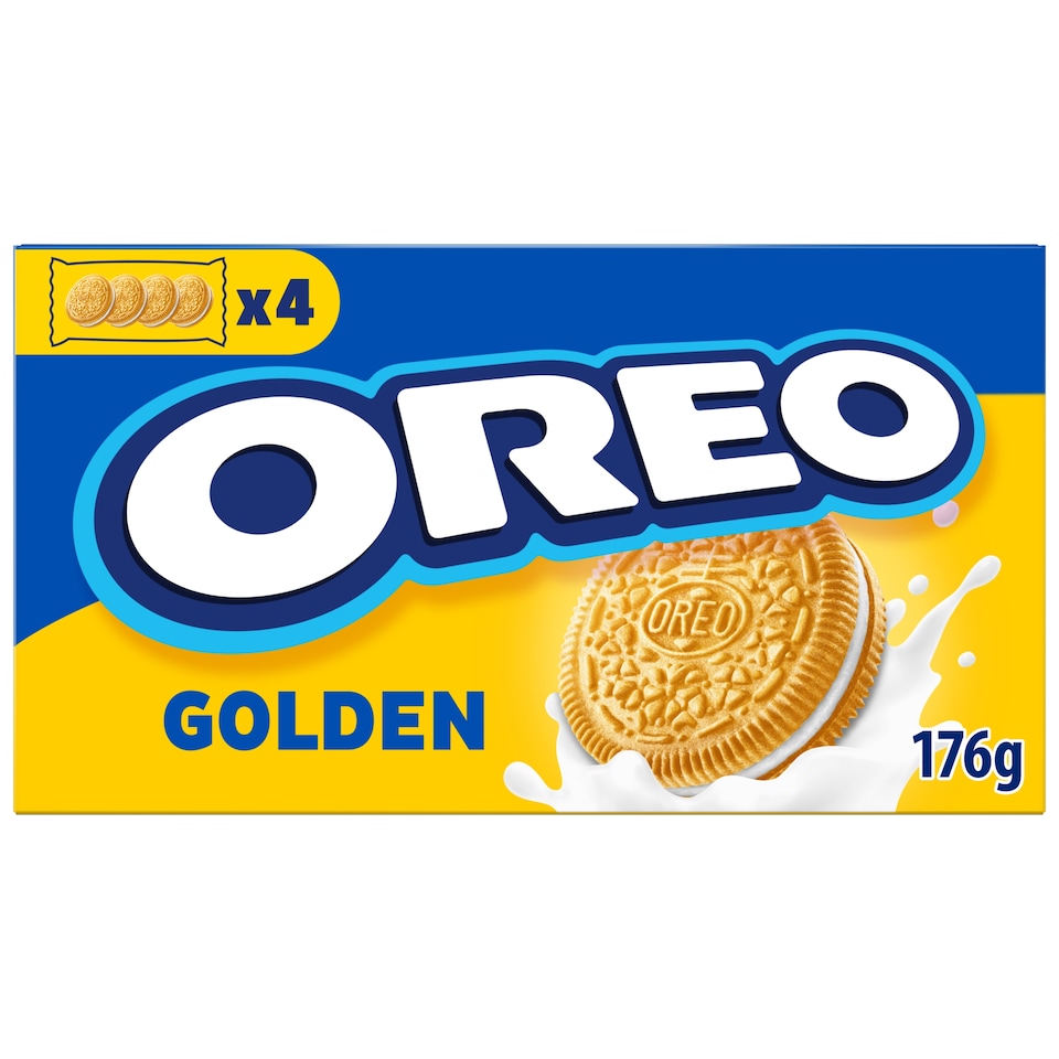 Oreo sušienky Golden s náplňou s vanilkovou príchuťou 176 g