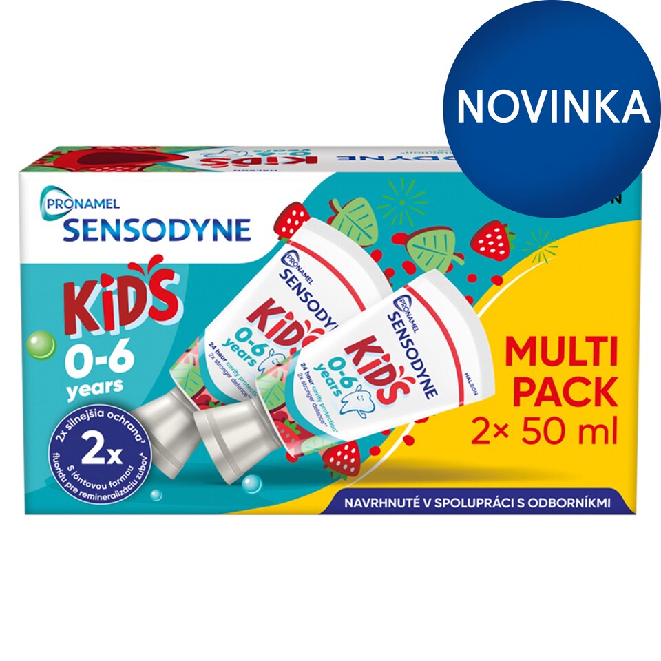 obrázok 1 z Sensodyne Pronamel Kids zubná pasta s fluoridom jahodová príchuť 0 - 6 rokov 2 x 50 ml
