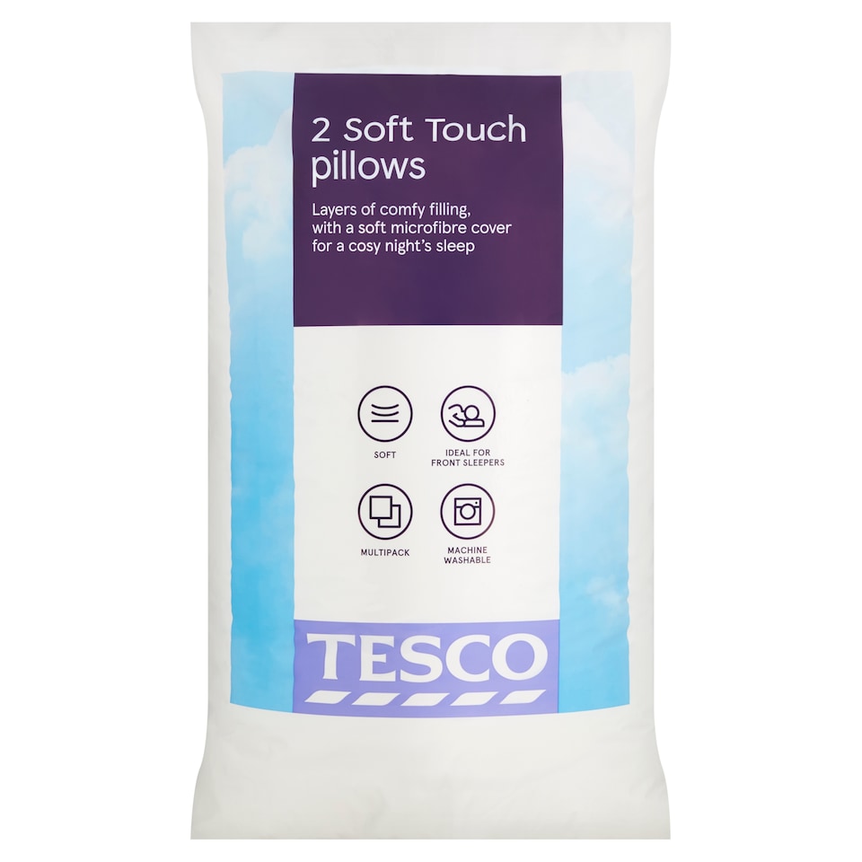 Tesco Soft Touch Pillow 2 Pack (Soft)