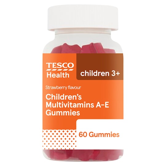 Tesco Health 60 Childrens Multivitamins Strawberry Gummies Tesco