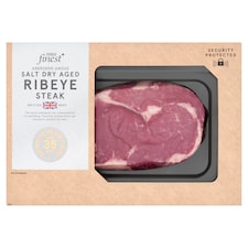 Tesco Finest AA Salt Dry Aged Beef Ribeye Steak 350g