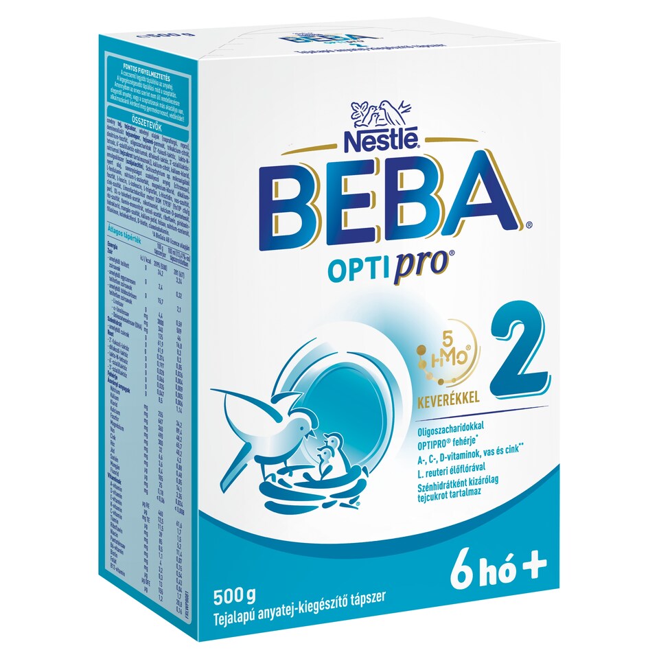 Beba Optipro 2 tejalapú anyatej-kiegészítő tápszer 6 hó+ 500 g