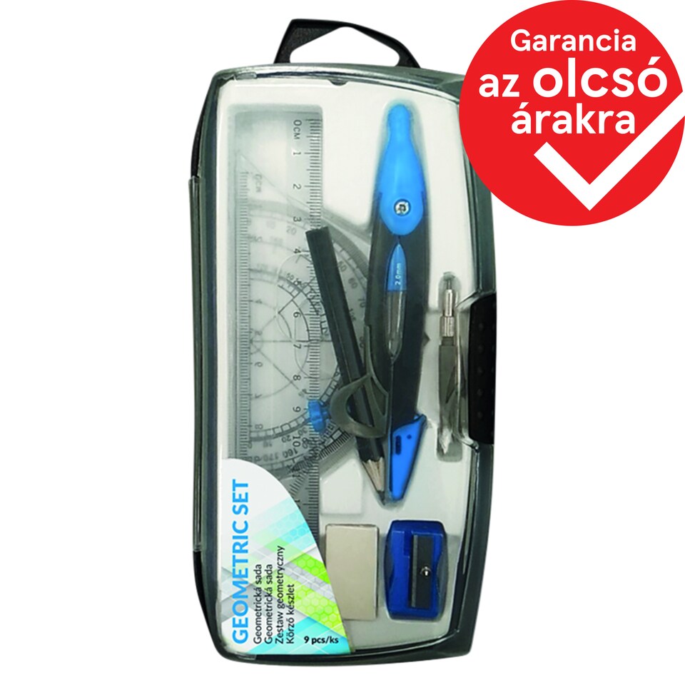 Körző készlet, 9 darabos