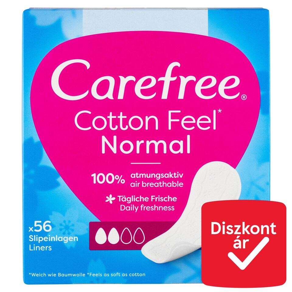 Carefree Cotton Feel tisztasági betét friss illattal 56 db
