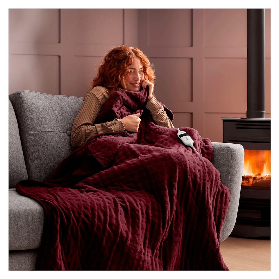 Silentnight Berry Luxury Heated Throw