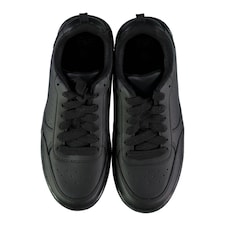 F&F School Boys Lace Up Trainers in Black
