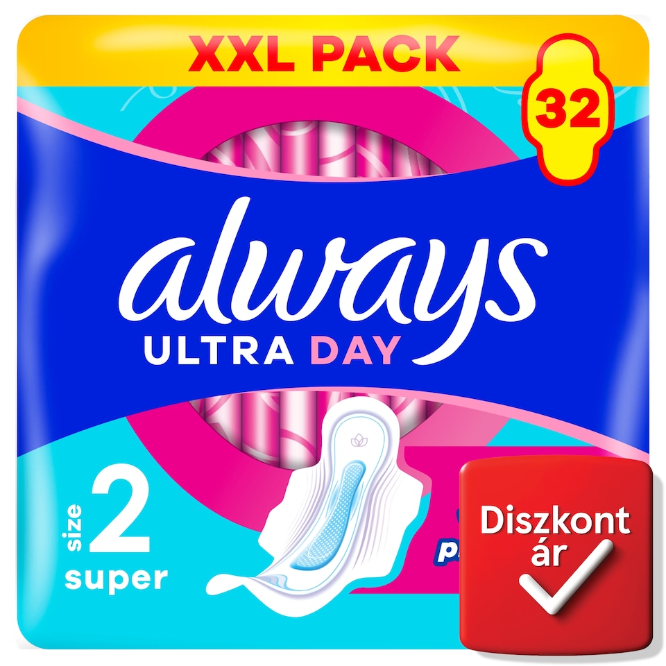 image 1 of Always Ultra Day Sanitary Towels Super (Size 2) Wings x 32 Pads