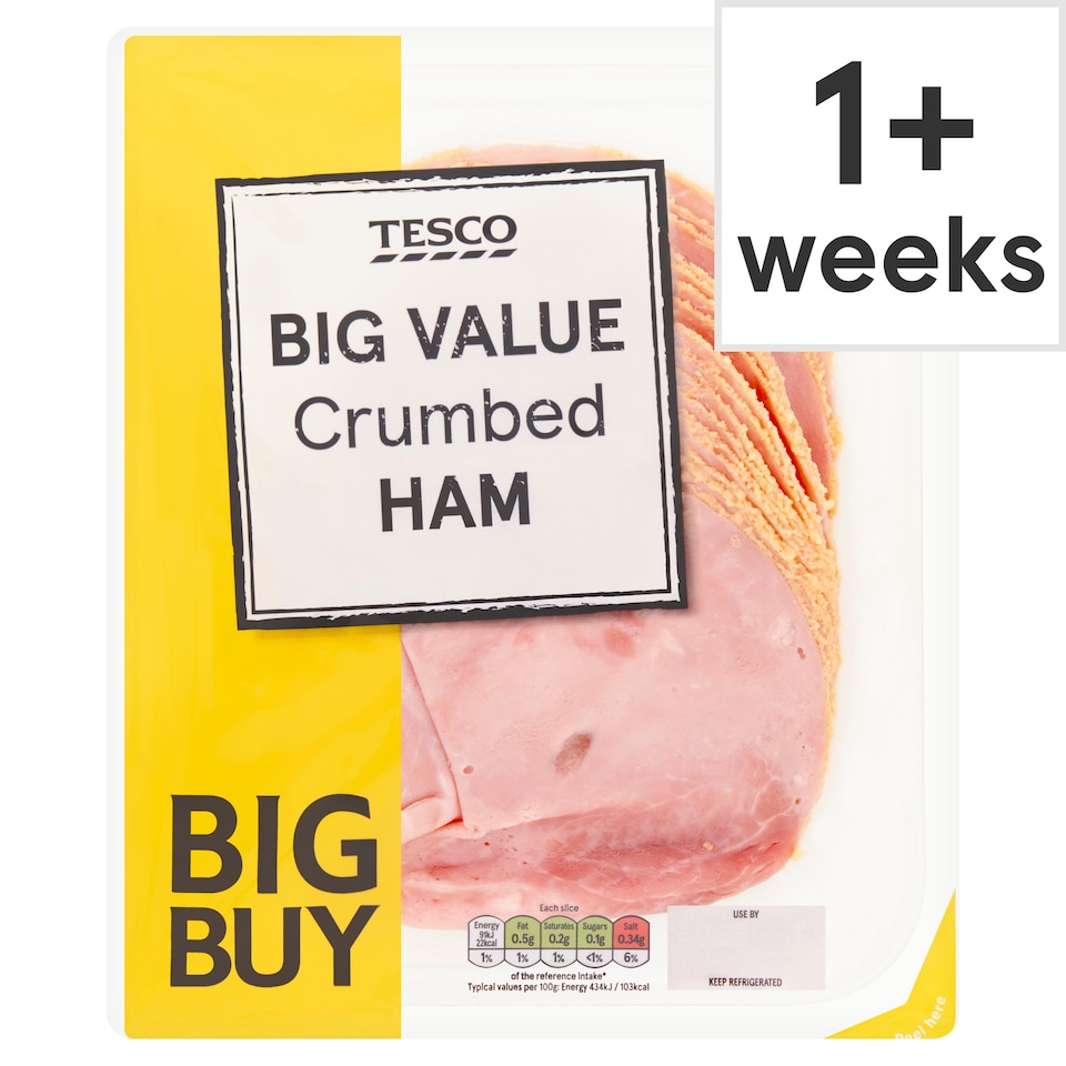 Tesco Big Value Crumbed Cooked Ham 320g