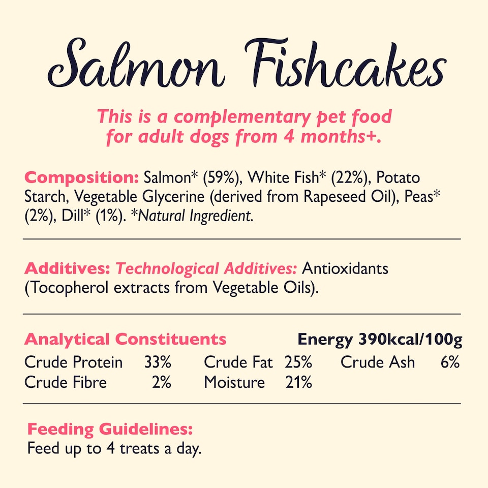 image 1 of Lily's Kitchen Salmon Fishcakes with White Fish for Dogs 70g