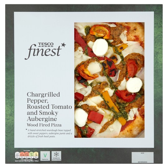 Tesco Finest Pepper, Roasted Tomato And Aubergine Pizza