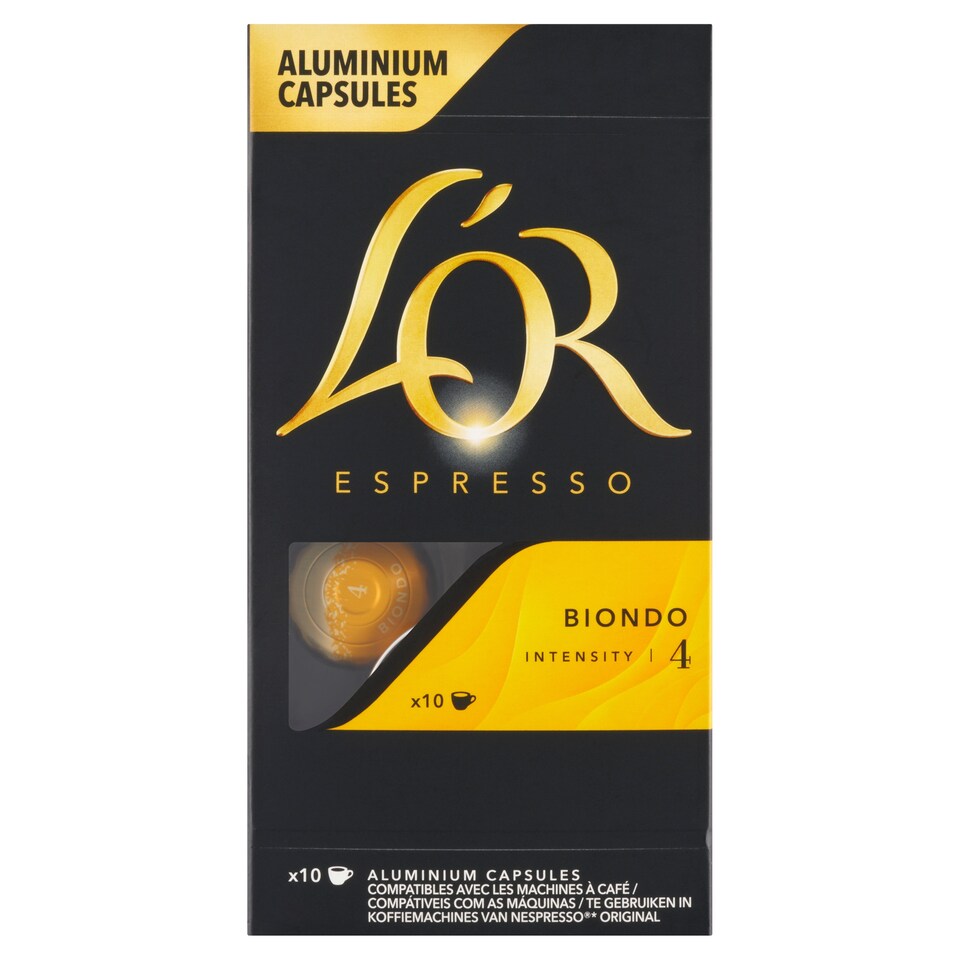image 1 of L'OR Espresso Biondo Roasted Ground Coffee 10 Capsules 52 g