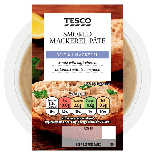 Tesco Smoked Mackerel Pate 100G Tesco Groceries