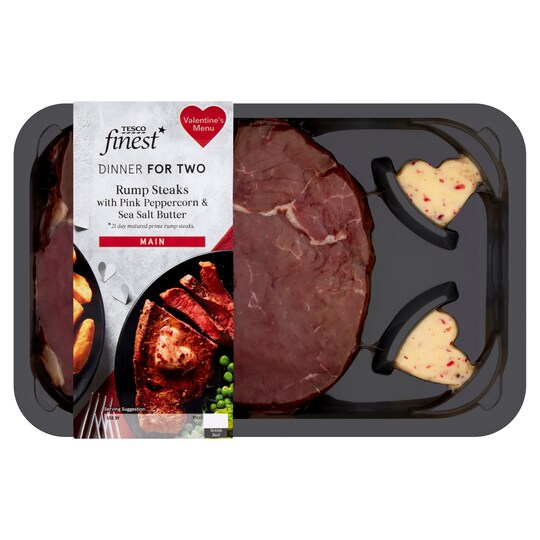 Tesco Finest Rump Steak & Pink Peppercorn Butter 300G Tesco Groceries