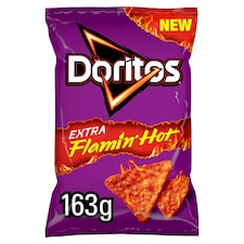 Doritos Extra Flamin' Hot Tortilla Chips 163g