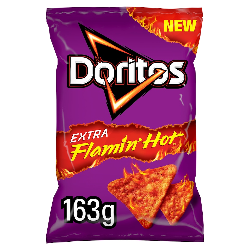 image 1 of Doritos Extra Flamin' Hot Tortilla Chips 163g