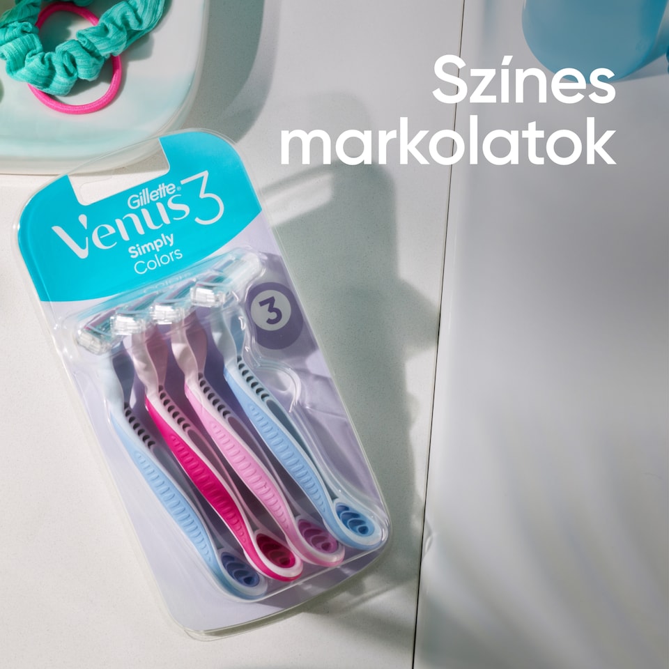 image 1 of Gillette Venus 3 Colors Disposable Razors, Pack Of 6