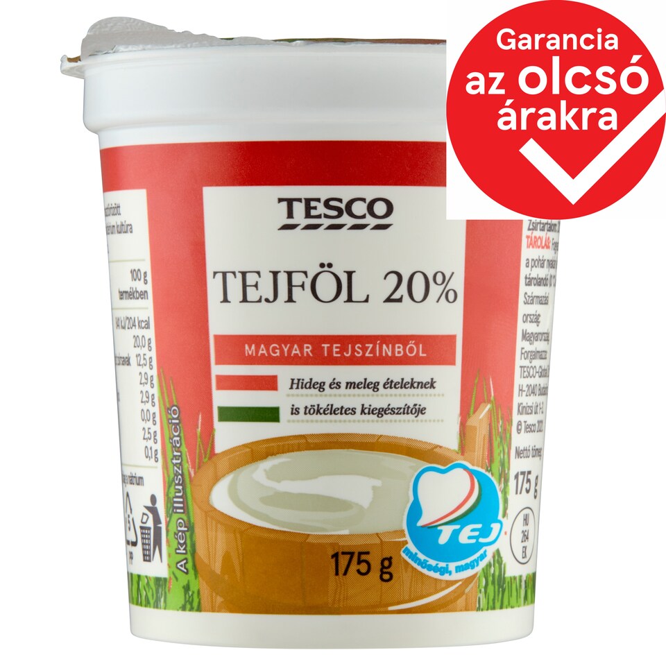 Tesco Sour Cream 20% 175 g