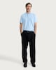 image 1 of F&F Pure Cotton Knitted Short Sleeved Polo Shirt in Multi Blue