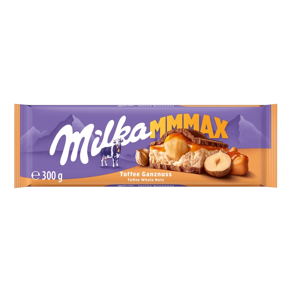 Milka Mmmax alpesi tejcsokoládé karamell ízű tejes krémtöltelékkel 300 g
