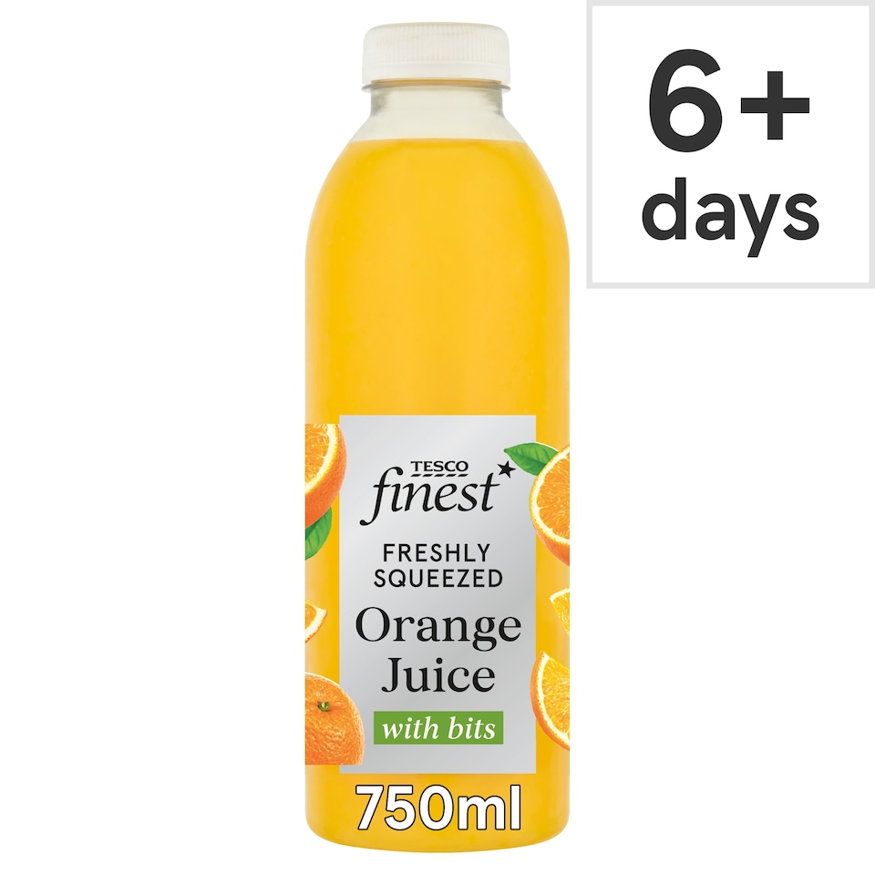 Tesco Finest Freshly Squeezed Orange Juice with Bits 750ml